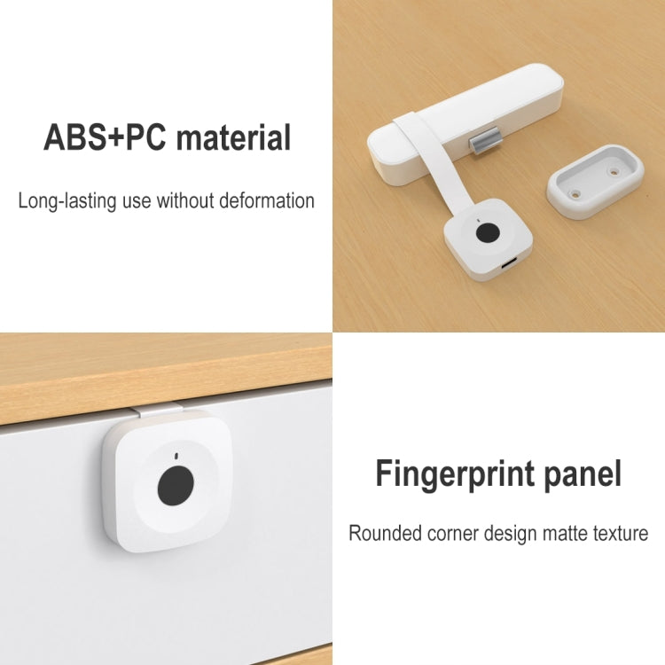 Original Xiaomi Youpin ZNGS06YSB YEELOCK Smart Fingerprint Drawer Cabinet Lock(White) by Xiaomi