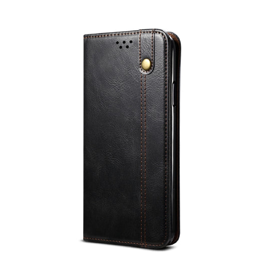 For Xiaomi Mi 11 Simple Wax Crazy Horse Texture Horizontal Flip Leather Case with Card Slots & Wallet(Black) by bashfashion