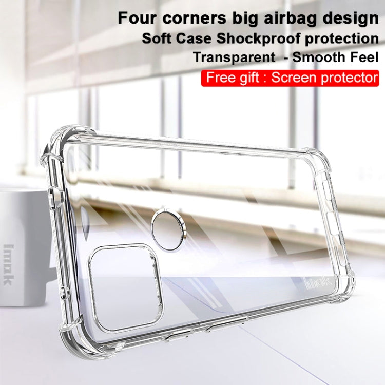 For Google Pixel 5a 5G IMAK All-inclusive Shockproof Airbag TPU Case with Screen Protector(Transparent) by imak