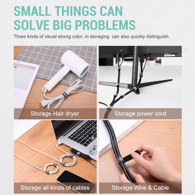 DUX DUICS Stoyobe Circle Hook and Loop Cable Ties, Length: 3m(Black) by DUX DUCIS