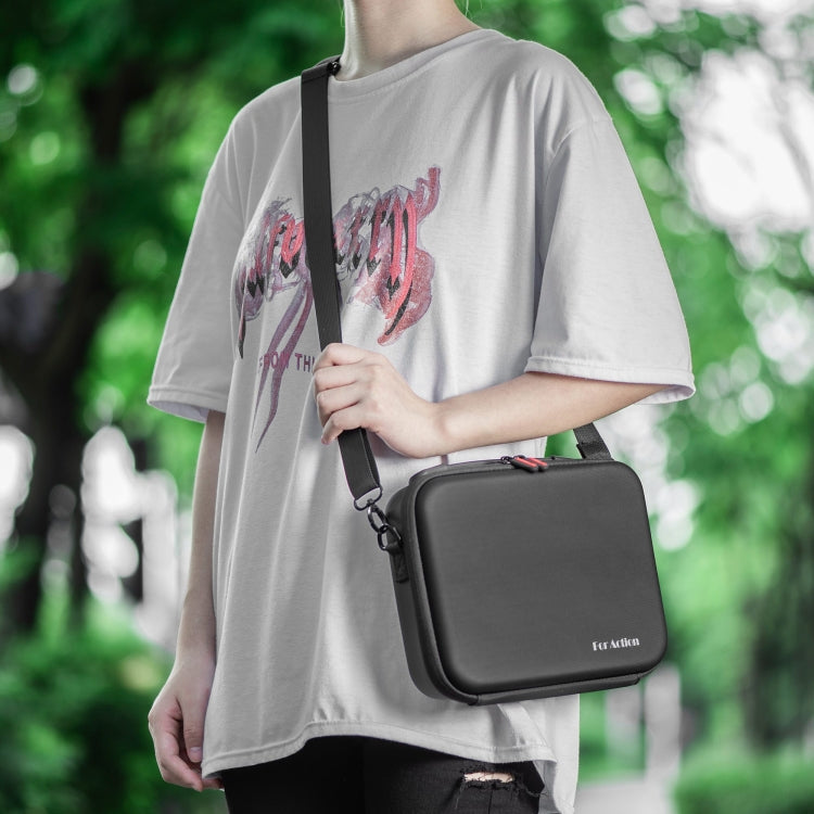 For DJI Osmo Action 4 / 5 Pro STARTRC Portable PU Storage Box Case Full Kit(Black) by STARTRC