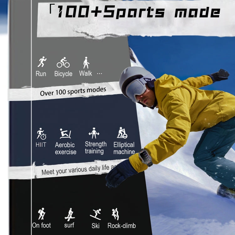 CF26 1.57inch BT5.2 Smart Bracelet Support Sleep Detection, Style:Silicone Strap(Camo Black) by bashfashion