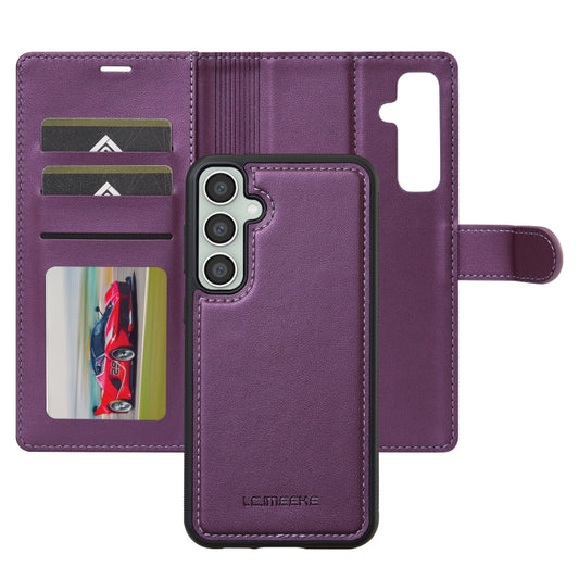 For Samsung Galaxy A15 4G / A15 5G LC.IMEEKE L2 Series Detachable Magsafe PU Phone Case with Lanyard(Purple) by LC.IMEEKE