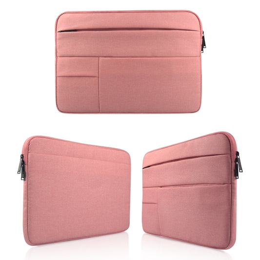 Universal Multiple Pockets Wearable Oxford Cloth Soft Portable Leisurely Laptop Tablet Bag, For 12 inch and Below Macbook, Samsung, Lenovo, Sony, DELL Alienware, CHUWI, ASUS, HP (Pink) by bashfashion