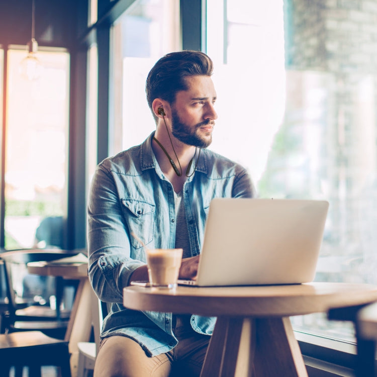 BH-I37 Bluetooth 5.0 Wire-controlled Bluetooth Earphone Built-in High-fidelity Microphone, Support Call (Green) by bashfashion