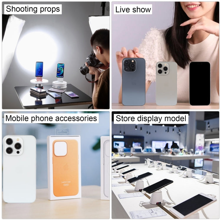 For iPhone 15 Pro Black Screen Non-Working Fake Dummy Display Model (Natural Titanium) by bashfashion