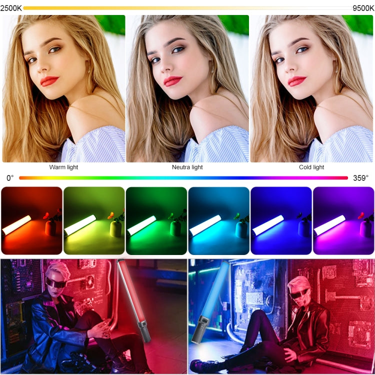 VLOGLITE W270RGB Live Streaming E-Sports Handheld Fill Light LED Studio Light(UK Plug) by VLOGLITE