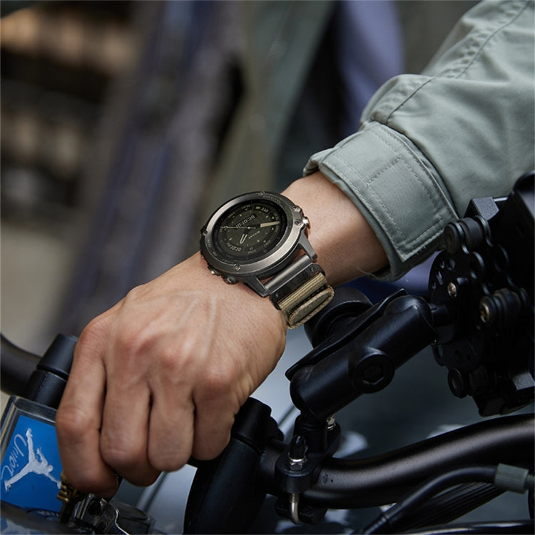 For Garmin Tactix 7 / Tactix DELTA Nylon Canvas Quick Release 26mm Watch Band(Army Green) by bashfashion