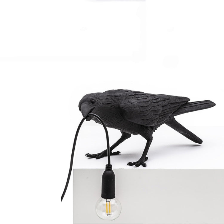 E14 LED Lucky Bird Wall Lamp Table Lamp For Bedroom, Style:Sitting Table Lamp, Plug:US Plug(White) by bashfashion