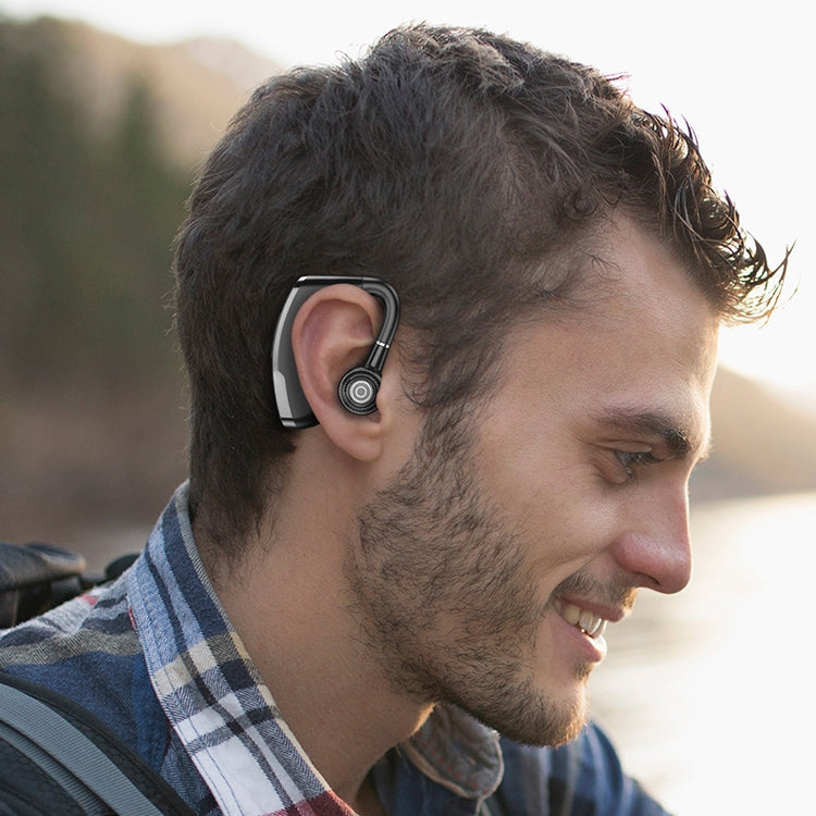 V10P Wireless Bluetooth V5.0 Sport Headphone without Charging Box Support Voice Reception(Black) by bashfashion