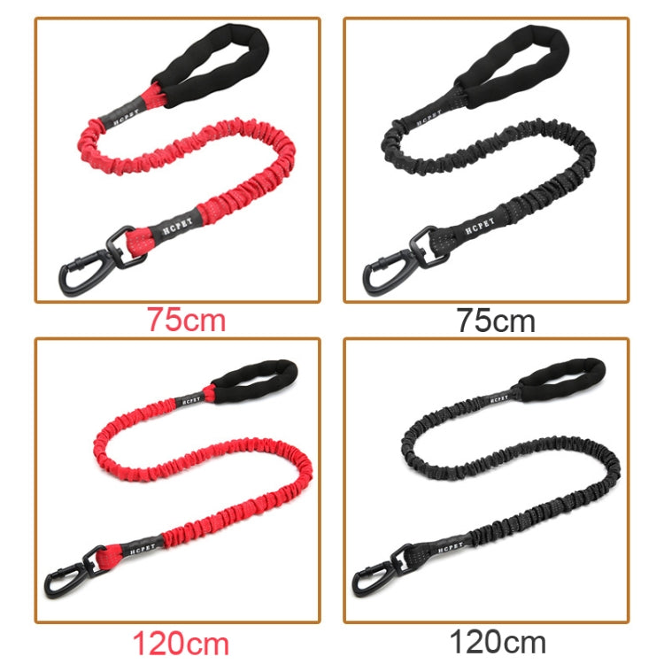 HCPET Dog Traction Rope Pet High-Elastic Explosion-Proof Elastic Rope, Length: 75cm(Black) by HCPET