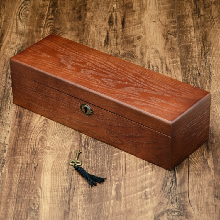 6 Slots Willow Watch Storage Box Jewelry Collection Display Box With Lock(Rectangle) by bashfashion