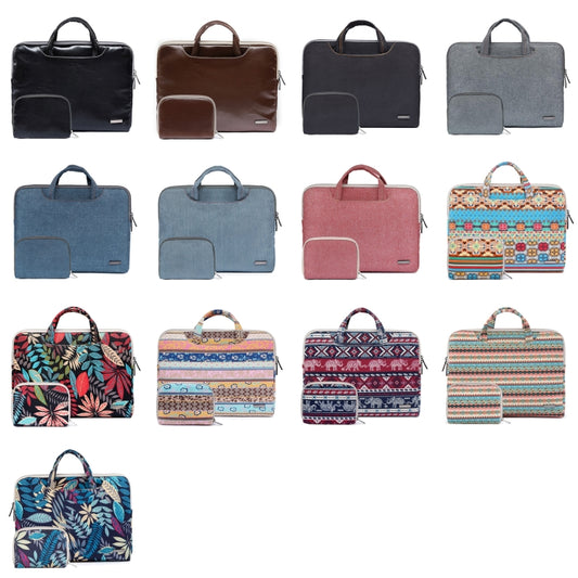 LiSEN LS-116 Simple Laptop Bag Business Laptop Liner Bag, Size: 11.6 inch(Snowflake Nylon Light Blue) by LiSEN