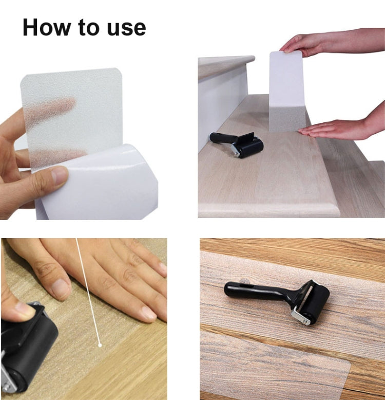 15 PCS PEVA Rubber Non-marking Step Non-slip Tape,Size: 10 x 60cm(Gravel Black) by bashfashion