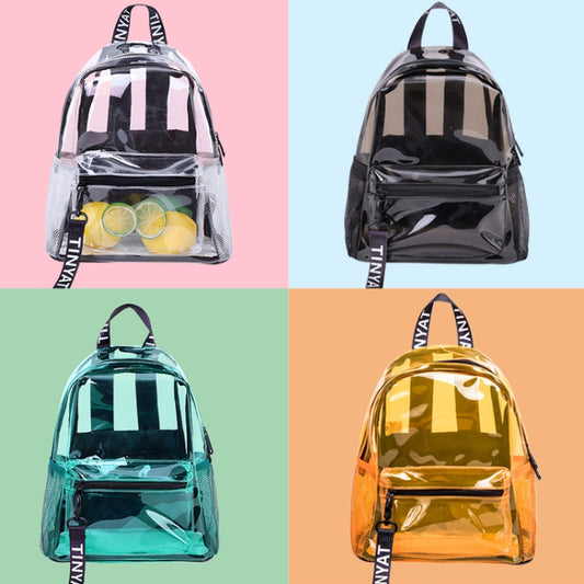 TINYAT T9051 Ladies Jelly Bag Waterproof PVC Transparent Backpack Beach Travel Backpack(Green) by bashfashion