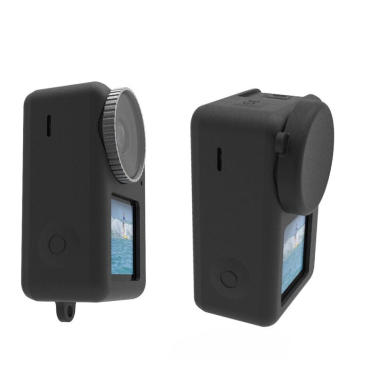 For DJI Osmo Action 3 Silicone Protective Case Lens Cap(Red) by bashfashion