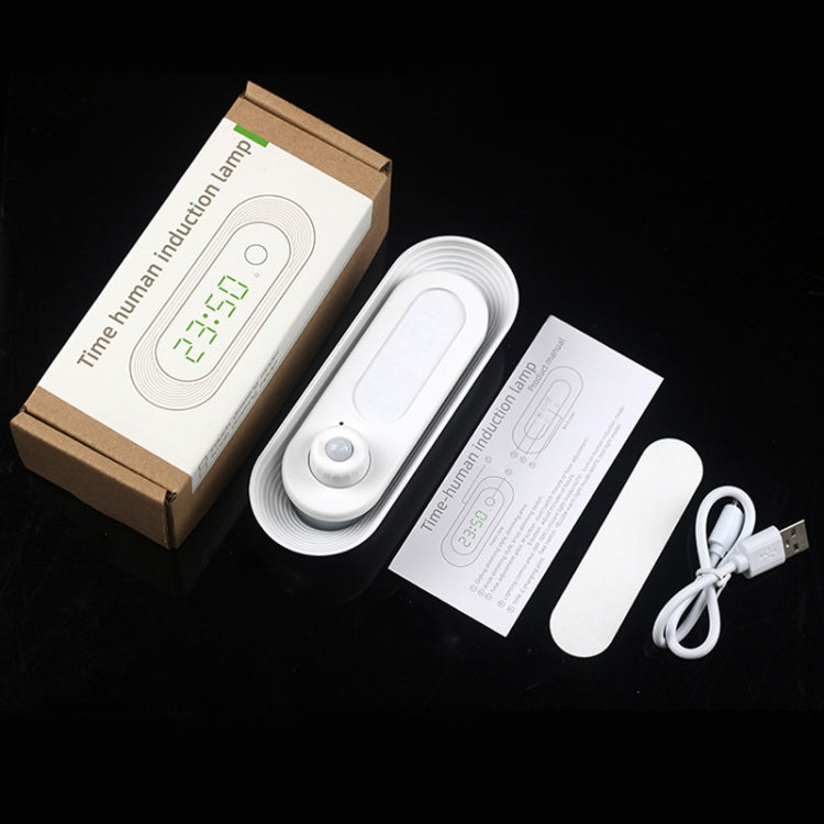 D05 Smart Induction Magnetic Night Light with Time Display,Spec: Touch Dimming by bashfashion