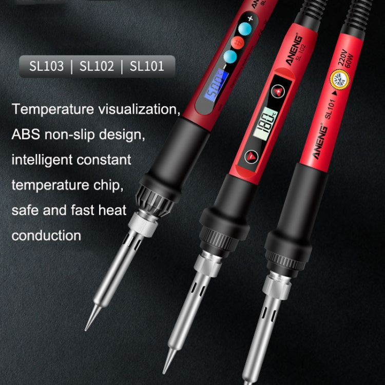 ANENG SL102 16pcs/set Digital Thermostat Household Constant Temperature Soldering Iron Set 60W Internal Heat Welding Tool Kit(US Plug) by ANENG
