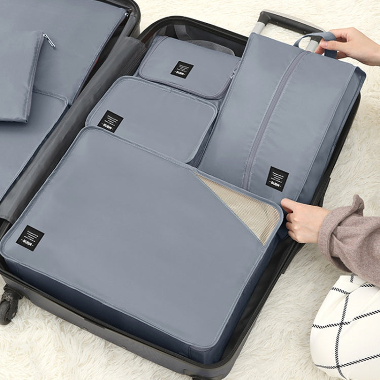 BUBM 8pcs/set Multifunctional Travel Suitcase Clothing Sorting Storage Bag(Grey) by BUBM