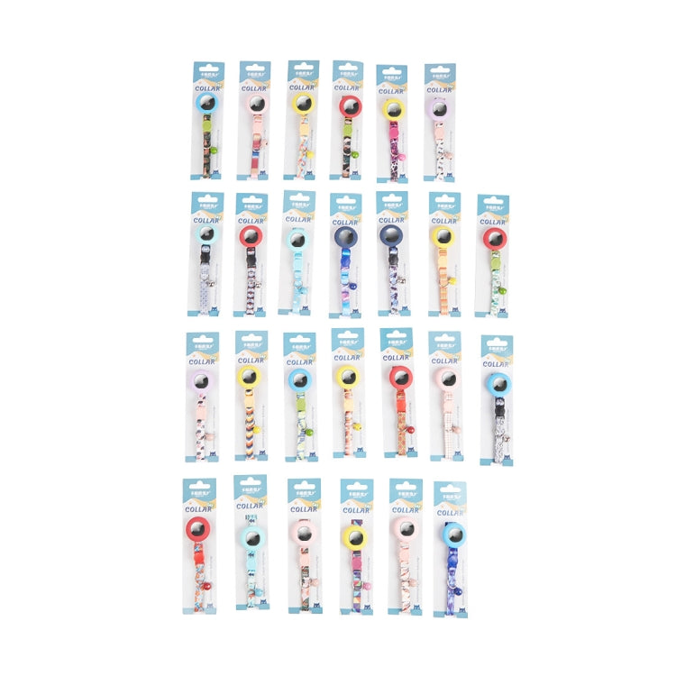 For AirTag Pet Collar Holder Print Design Case with Bell and Safety Buckle, Style: Phantom Horizontal by bashfashion