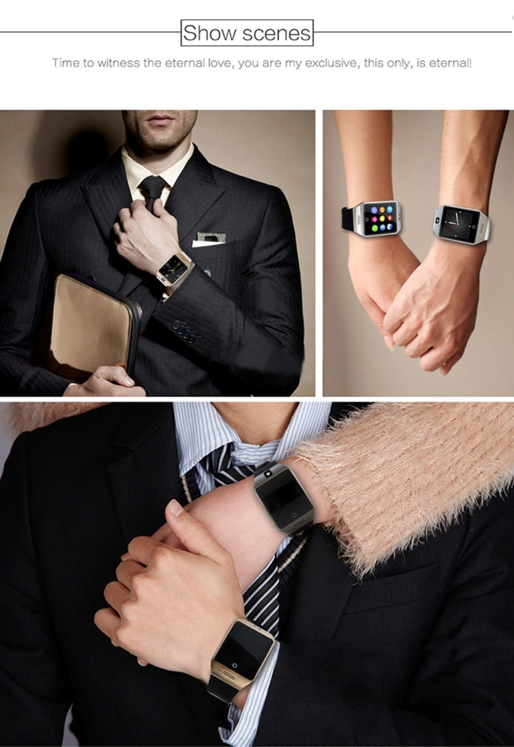 Q18S 1.54 inch IPS Screen MTK6260A Bluetooth 3.0 Smart Watch Phone, Pedometer / Sedentary Reminder / Sleeping Monitor / Anti-Loss / Remote Camera / GSM / 0.3M Camera (White + Gold) by bashfashion