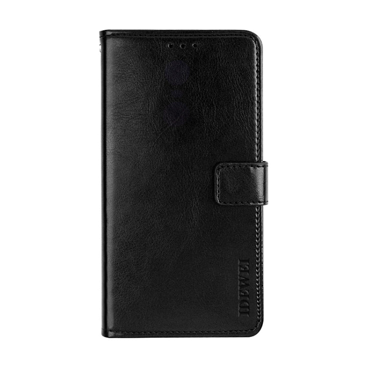 For TCL 10 5G idewei Crazy Horse Texture Horizontal Flip Leather Case with Holder & Card Slots & Wallet(Black) by idewei