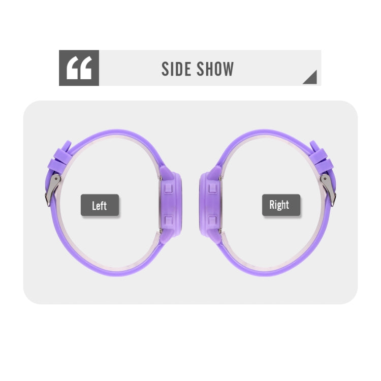 SKMEI 1721 Triplicate Round Dial LED Digital Display Luminous Silicone Strap Electronic Watch(Rose Red) by SKMEI