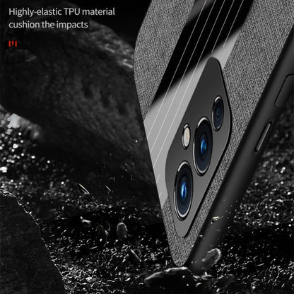 For OnePlus 9 XINLI Stitching Cloth Texture Shockproof TPU Phone Case(Red) by XINLI