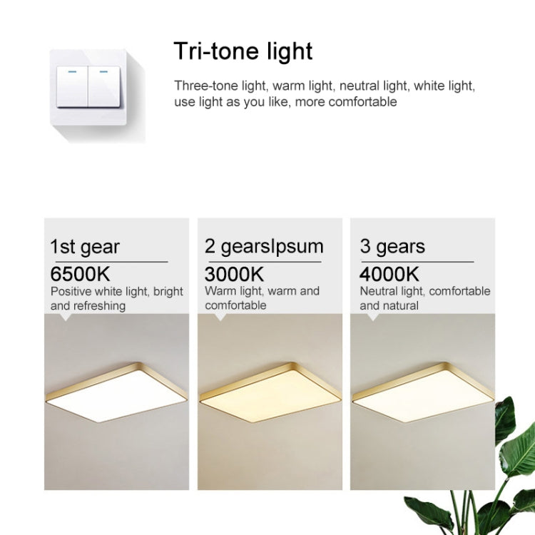 Macaron LED Round Ceiling Lamp, 3-Colors Light, Size:78cm(Yellow) by bashfashion