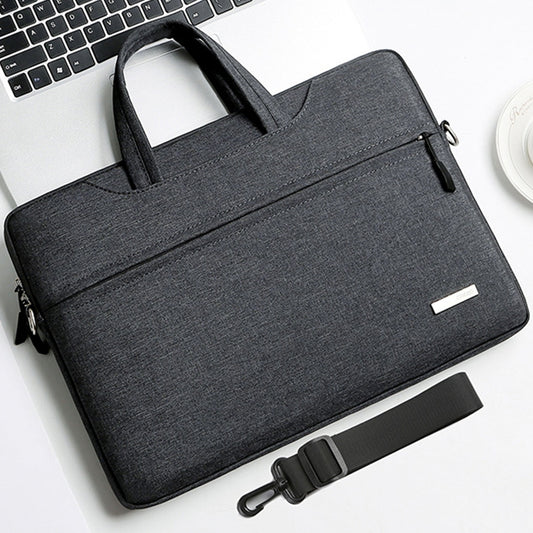 Handbag Laptop Bag Inner Bag with Shoulder Strap, Size:15.6 inch(Dark Grey) by bashfashion