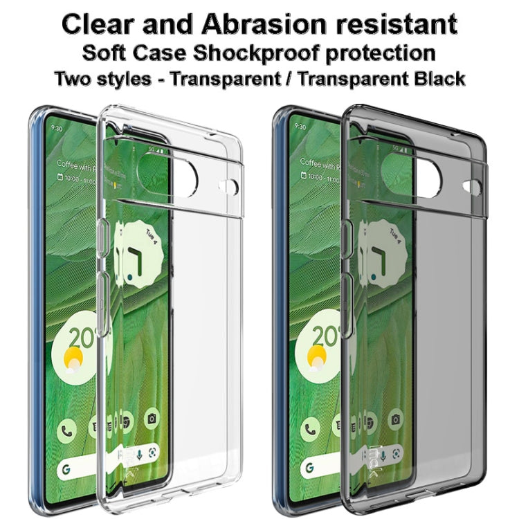 For Google Pixel 7 Pro IMAK UX-5 Series Transparent Shockproof TPU Protective Phone Case(Transparent Black) by imak