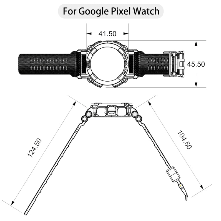 For Google Pixel Watch Three-proof Solid Color Integrated Watch Band(Dark Green) by bashfashion