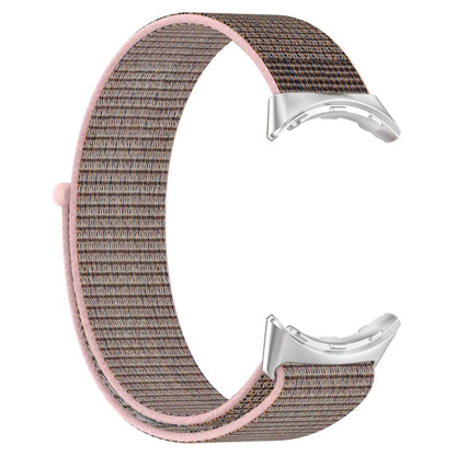 For Google Pixel Watch Metal Head Nylon Loop Watch Band(Grey White) by bashfashion