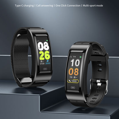 B7 Bluetooth Earphone Smart Bracelet, Support Sleep Monitoring / Blood Oxygen Monitoring / Heart Rate Monitoring(Silver + Silver Steel Chain) by bashfashion