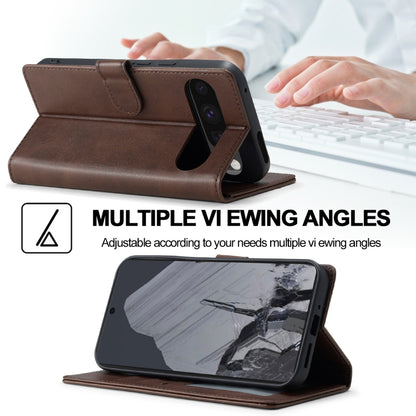 For Google Pixel 9 Pro XL LC.IMEEKE Calf Texture Flip Leather Phone Case(Brown) by LC.IMEEKE