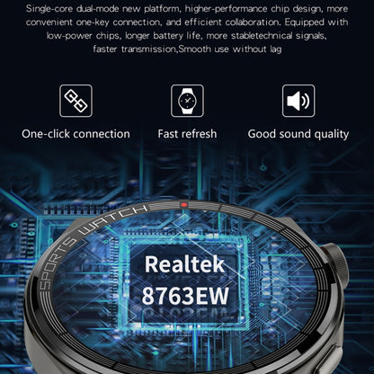 KT62 1.36 inch TFT Round Screen Smart Watch Supports Bluetooth Call/Blood Oxygen Monitoring, Strap:Silicone Strap(Silver) by bashfashion