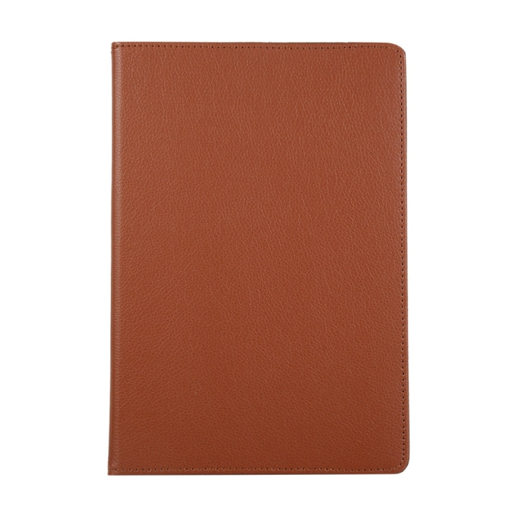 For Samsung Galaxy Tab S9 Ultra Litchi Texture 360 Degrees Rotation Holder Leather Tablet Case(Brown) by bashfashion