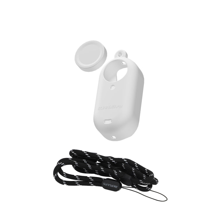 For Insta360 Go 3 Sunnylife IST-BHT594 Camera Body Silicone Case with Lens Cap & Neck Strap(White) by Sunnylife