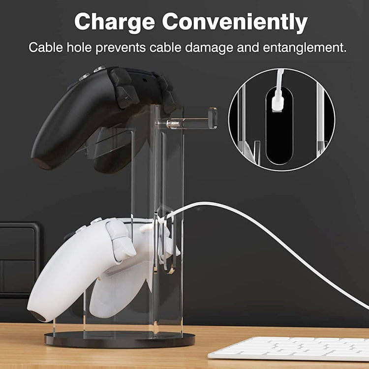 For PS4 / PS5 YX029 Headphone Gamepad Desktop Display Holder(Transparent) by bashfashion