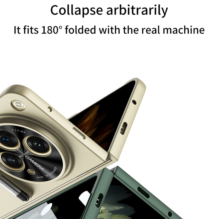 For OPPO Find N3 / OnePlus Open GKK Ultra-thin Full Coverage Phone Flip Case with Pen(Green) by GKK