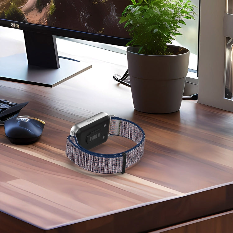 For Samsung Galaxy Fit 3 Nylon Loop Hook and Loop Fastener Watch Band(Official Black) by bashfashion