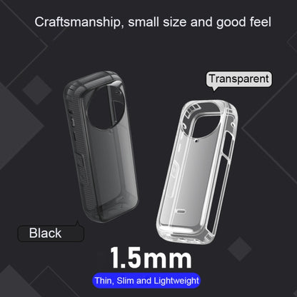 For Insta360 X4 Clear 1.5mm Soft TPU Protective Case With Neck Strap(Clear Black) by bashfashion
