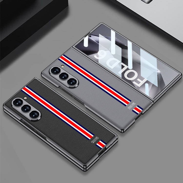 For Samsung Galaxy Z Fold6 GKK Integrated Plating Leather Full Coverage Phone Case(Green) by GKK