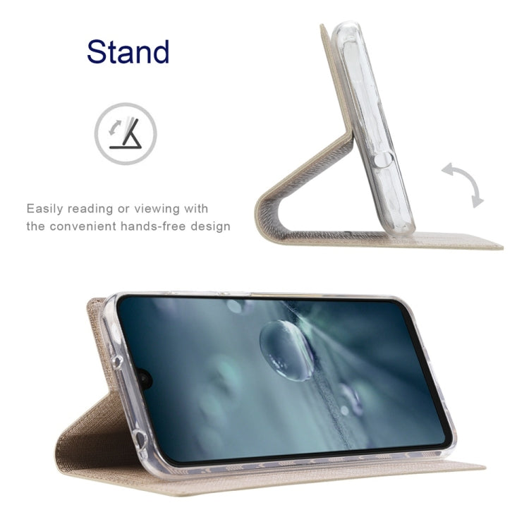 For Sharp Aquos Wish4 ViLi DMX Series TPU + PU Leather Magnetic Phone Case(Gold) by ViLi