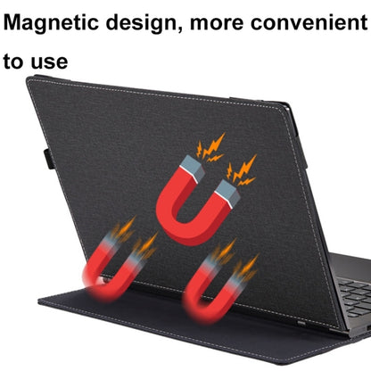 For MicroSoft Surface Laptop 13.5 inch Leather Laptop Shockproof Protective Case with Stand(Wine Red) by bashfashion