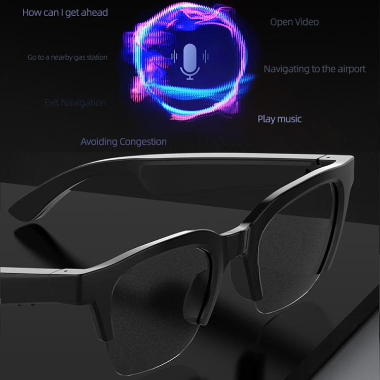 E60 ENC Noise Reduction Smart Audio Bluetooth Glasses(Transparent) by bashfashion