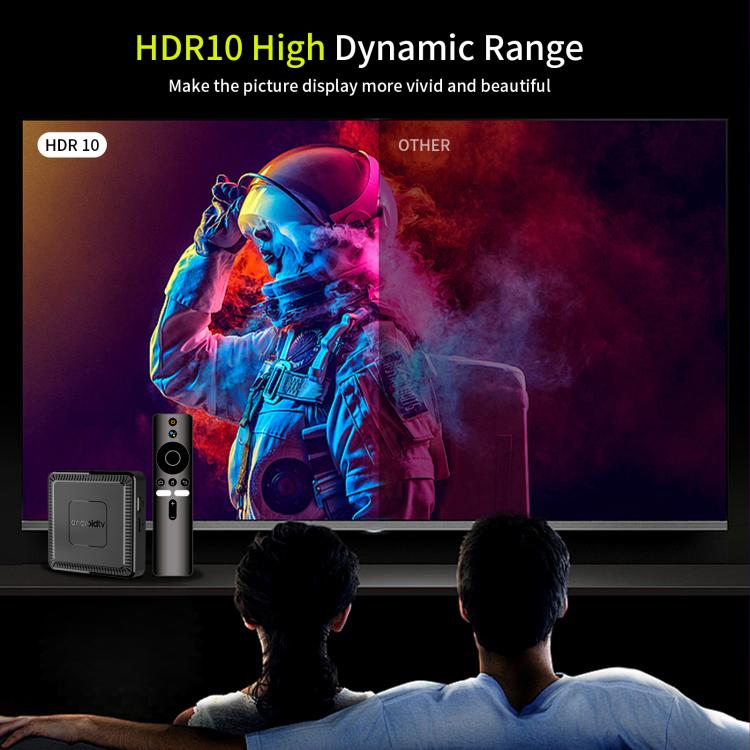 Q7 4K UHD Android 10 Smart TV Box with Remote Control, 2GB+8GB, Allwinner H313 Quad-Core(EU Plug) by bashfashion