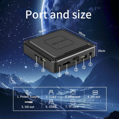 Q7 4K UHD Android 10 Smart TV Box with Remote Control, 2GB+8GB, Allwinner H313 Quad-Core(EU Plug) by bashfashion