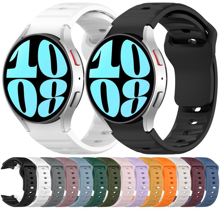 For Samsung Galaxy Watch7 / 6 / 5 Kalebol Reverse Buckle Wave Pattern Silicone Strap(Space Grey) by Kalebol