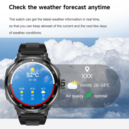 D11 1.46 inch 2 in 1 Bluetooth Earphone Smart Watch, Support Bluetooth Call / NFC / Heart Rate(Black) by bashfashion